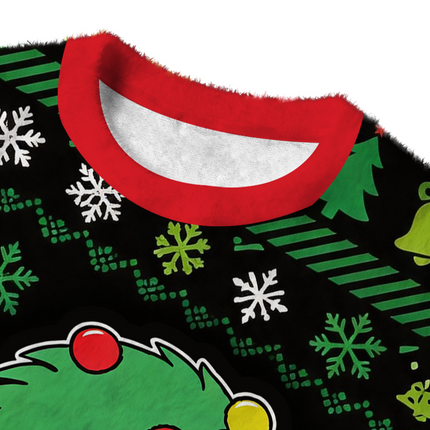 Uglysweatershops Mad Engine Fuzzy Christmas Ugly Sweatshirt