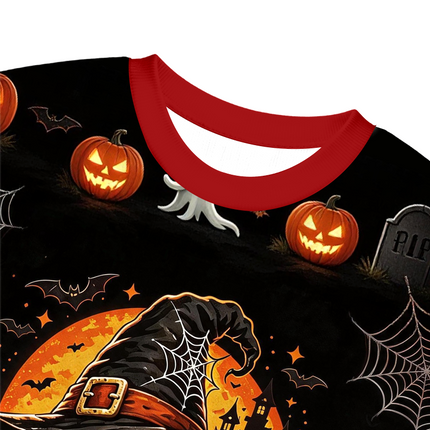 Uglysweatershops Witch Hat Red Christmas Ugly Sweatshirt