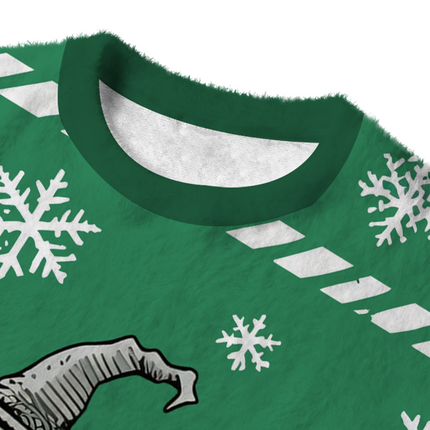 Uglysweatershops Frog Riding A Balance Scooter Fuzzy Christmas Ugly Sweatshirt