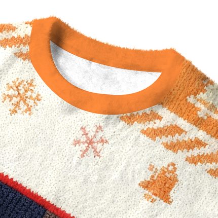 Uglysweatershops Tylenol Cat Fuzzy Christmas Ugly Sweatshirt