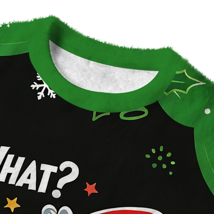 Uglysweatershops Wait What I Have An Attitude Fuzzy Christmas Ugly Sweatshirt