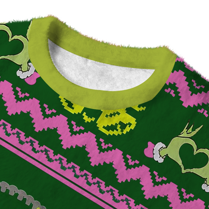 Uglysweatershops I Hate People Fuzzy Christmas Ugly Sweatshirt