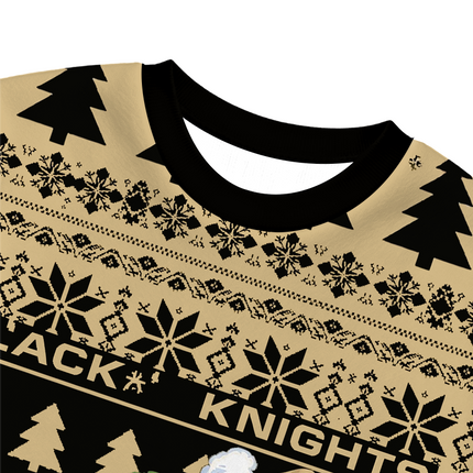 Uglysweatershops Black Knights Christmas Ugly Sweatshirt