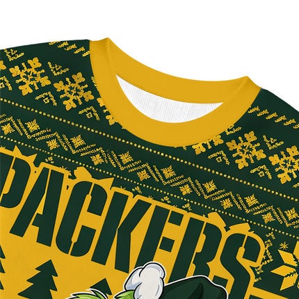Uglysweatershops Green Bay Packers Christmas Ugly Sweatshirt