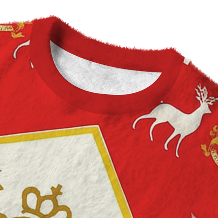 Uglysweatershops Vintage Cig Fuzzy Christmas Ugly Sweatshirt