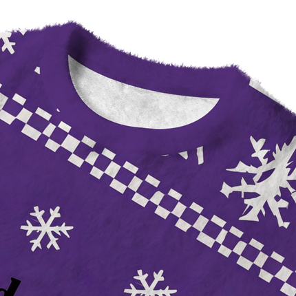 Uglysweatershops I Would Dropkick A Child Fuzzy Christmas Ugly Sweatshirt