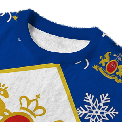 Uglysweatershops Vintage Cig Fuzzy Christmas Ugly Sweatshirt