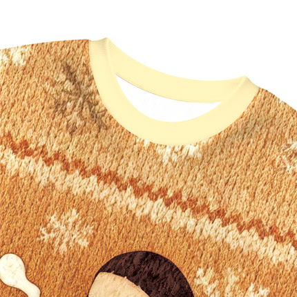 Uglysweatershops Smoking Girl Christmas Ugly Sweatshirt