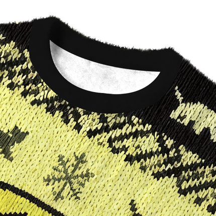 Uglysweatershops Yamato transport Fuzzy Christmas Ugly Sweatshirt