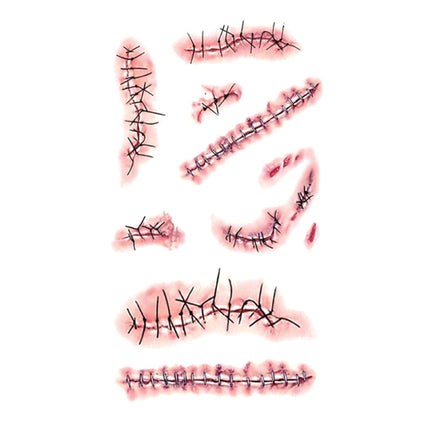Uglysweatershops Random 10-piece Pack Scary Scar Face Stickers