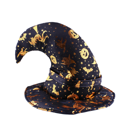 Uglysweatershops Halloween Hot Stamping Exquisite Curved-horn Wizard Hat