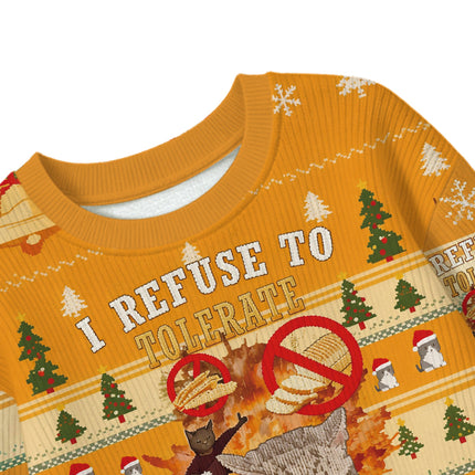 Uglysweatershops I Refuse to Tolerate Gluten Kids Ugly Sweater