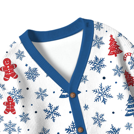 Uglysweatershops Wildflowers Kids Ugly Cardigan Sweater