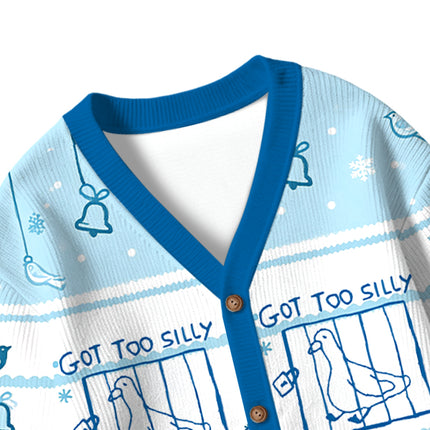 Uglysweatershops Got Too Silly Meme Kids Ugly Cardigan Sweater