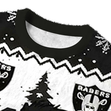 Uglysweatershops Holding Coffee Fuzzy Christmas Ugly Sweatshirt