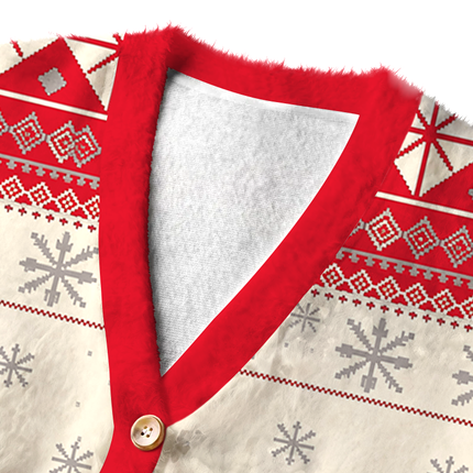 Uglysweatershops The Rest Of Us Fuzzy Ugly Cardigan Sweatshirt