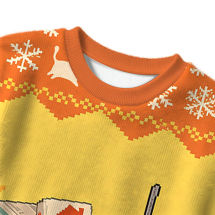 Uglysweatershops I Eat Cement Yellow Christmas Ugly Sweater