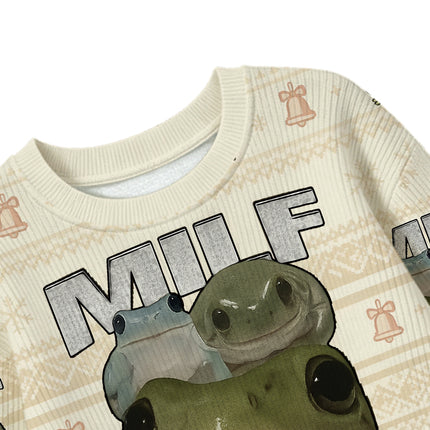 Uglysweatershops Man I Love Frogs Kids Ugly Sweater