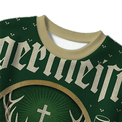 Uglysweatershops Green Beer Christmas Ugly Sweater