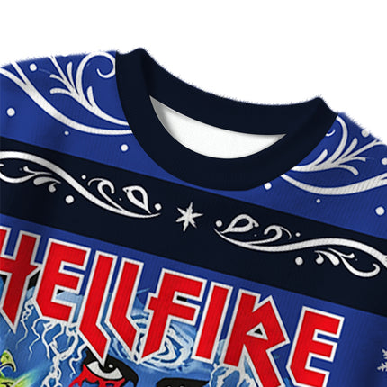 Uglysweatershops Retro Metal Style Christmas Ugly Sweater