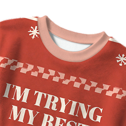Uglysweatershops I'm Trying My Best Christmas Ugly Sweater