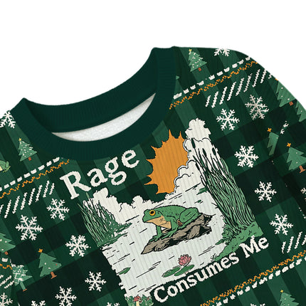 Uglysweatershops Rage Consumes Me Frog Kids Ugly Sweater