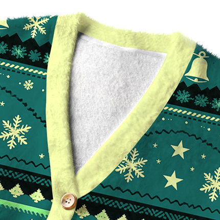 Uglysweatershops Stranger Funny Fuzzy Ugly Cardigan Sweatshirt