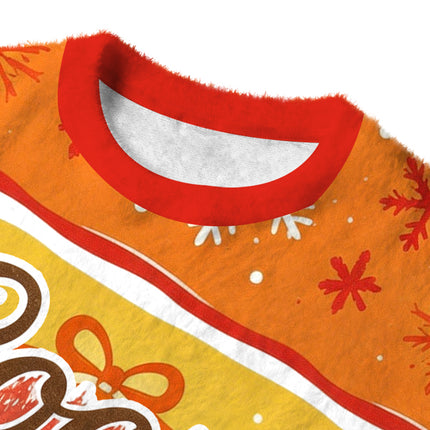 Uglysweatershops Vintage Western Cowboy Mountain Sunset Fuzzy Christmas Ugly Sweatshirt