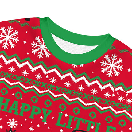 Uglysweatershops Happy Little Xmas Trees Christmas Ugly Sweatshirt