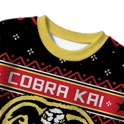 Uglysweatershops Retro Snake Christmas Ugly Sweater