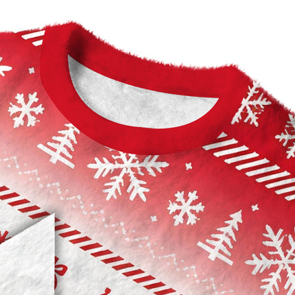 Uglysweatershops Montain Light Fuzzy Christmas Ugly Sweatshirt