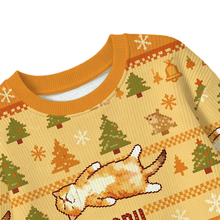Uglysweatershops Silly Sleepy Cat Meme Kids Ugly Sweater