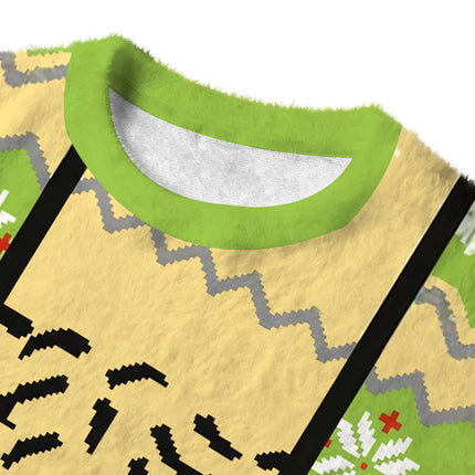 Uglysweatershops Dicky Meme Fuzzy Christmas Ugly Sweatshirt