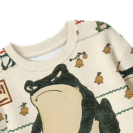 Uglysweatershops Japanese Frog Kids Ugly Sweater