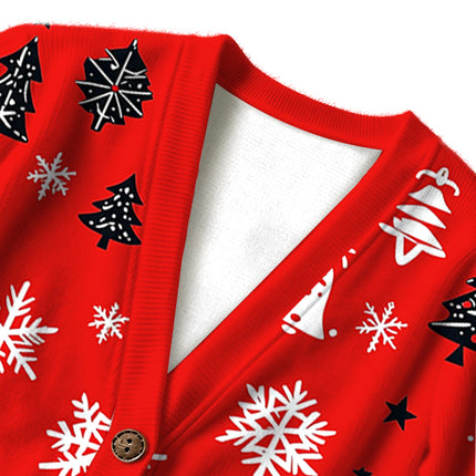 Uglysweatershops Holding Head of Medusa Smoking Ugly Cardigan Sweater