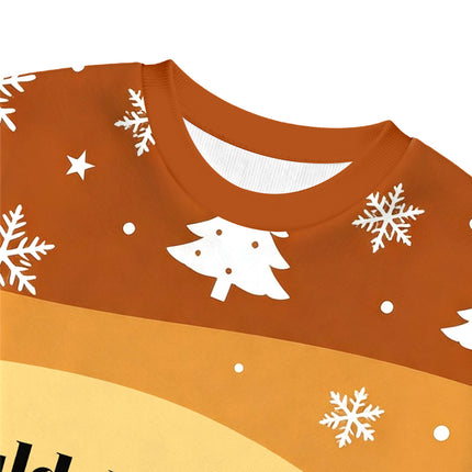 Uglysweatershops I Would Dropkick a Child Yellow Christmas Ugly Sweatshirt