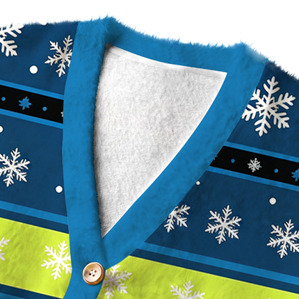 Uglysweatershops All Your Fuzzy Ugly Cardigan Sweatshirt