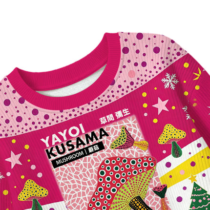 Uglysweatershops Art Mushroom Vintage Kids Ugly Sweater