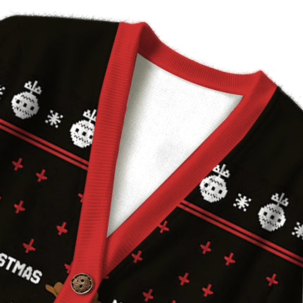 Uglysweatershops Happy To All You Ugly Cardigan Sweater