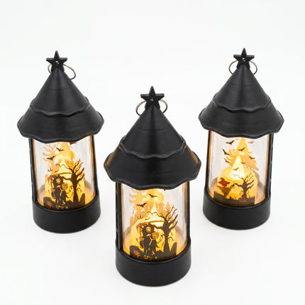Uglysweatershops Halloween 2-pack Retro Cylindrical Silhouette Hand Lamp