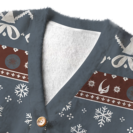 Uglysweatershops Movie Funny Fuzzy Ugly Cardigan Sweatshirt