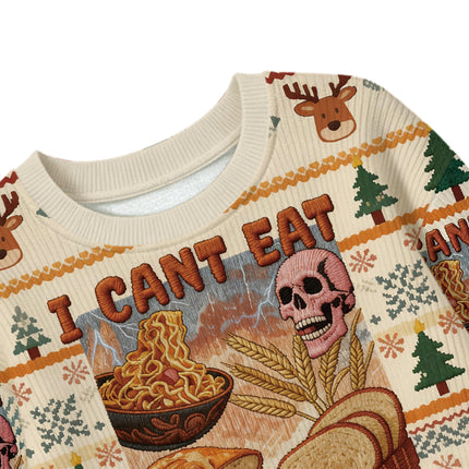 Uglysweatershops I Can't Eat Gluten Funny Meme Kids Ugly Sweater