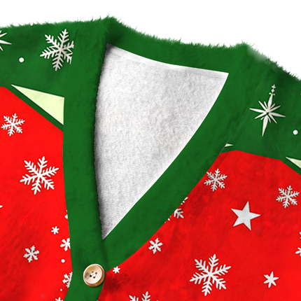 Uglysweatershops The Boys Meme Fuzzy Ugly Cardigan Sweatshirt