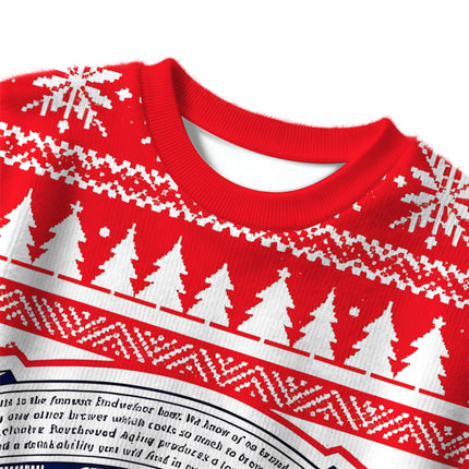 Uglysweatershops Retro Ornate Beer Christmas Ugly Sweater