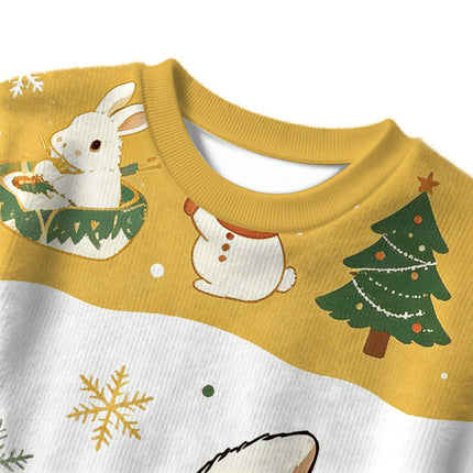 Uglysweatershops Bunny:One More Bowl Christmas Ugly Sweater