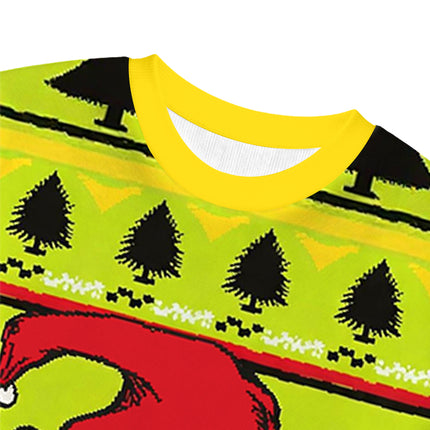 Uglysweatershops Santa Hat Christmas Ugly Sweatshirt