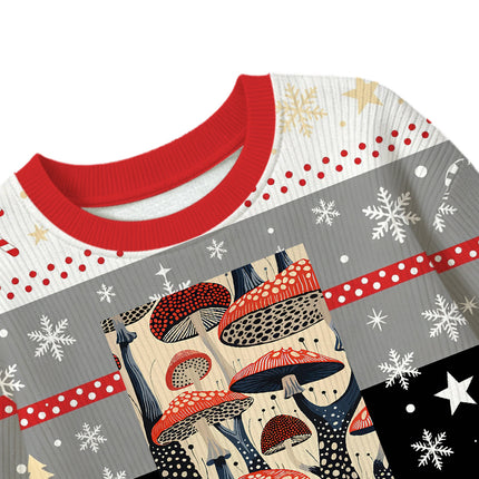 Uglysweatershops Art Dancing Mushroom Kids Ugly Sweater
