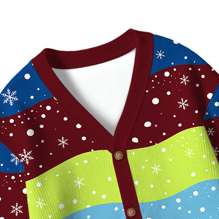 Uglysweatershops Dotted Eyes Kids Ugly Cardigan Sweater