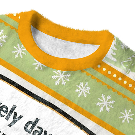Uglysweatershops Lovely Day Fuzzy Christmas Ugly Sweatshirt
