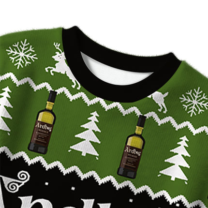 Uglysweatershops Black Beer Christmas Ugly Sweater